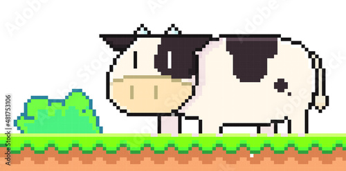 cow pixel art.