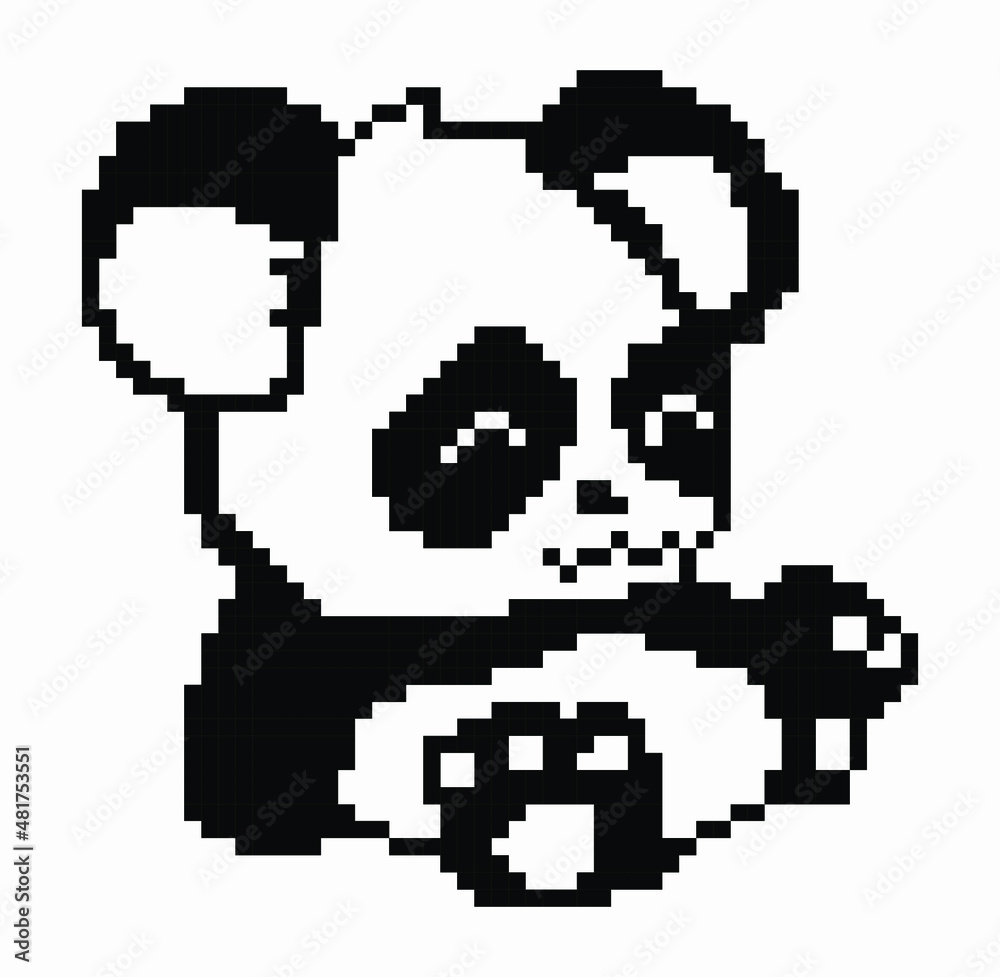 Panda pixel art.