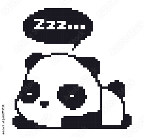 Panda pixel art.