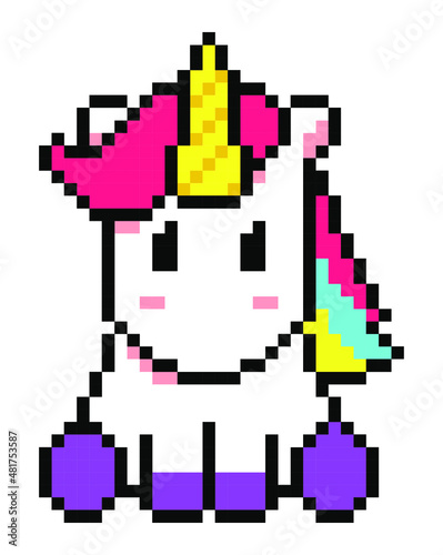 Unicorn pixel art.