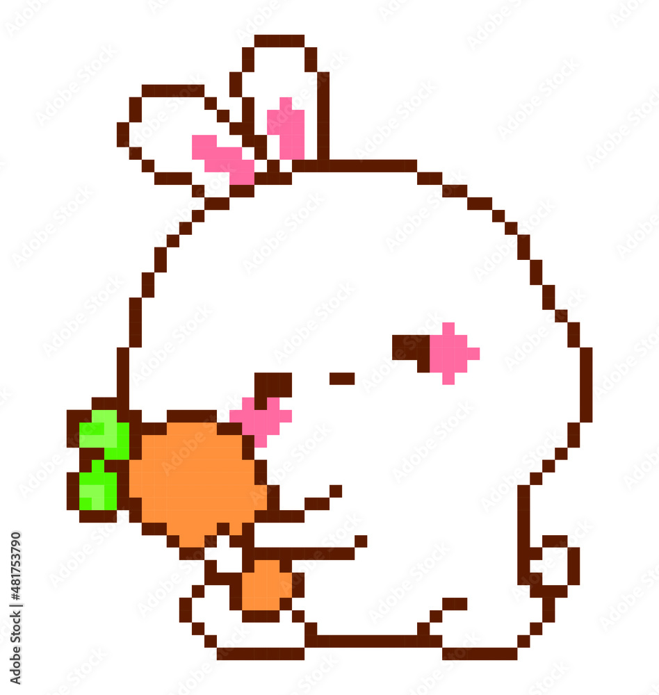 Obraz premium rabbit pixel art.