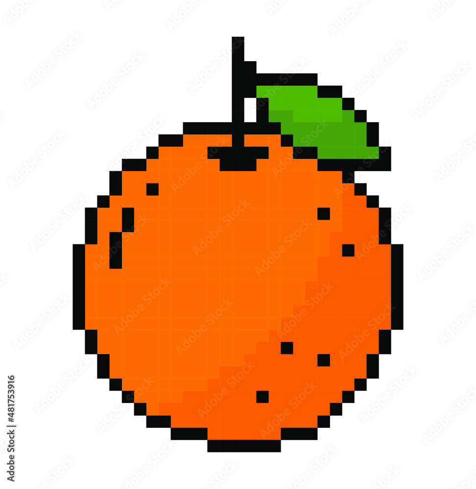 Obraz premium Orange pixel art.