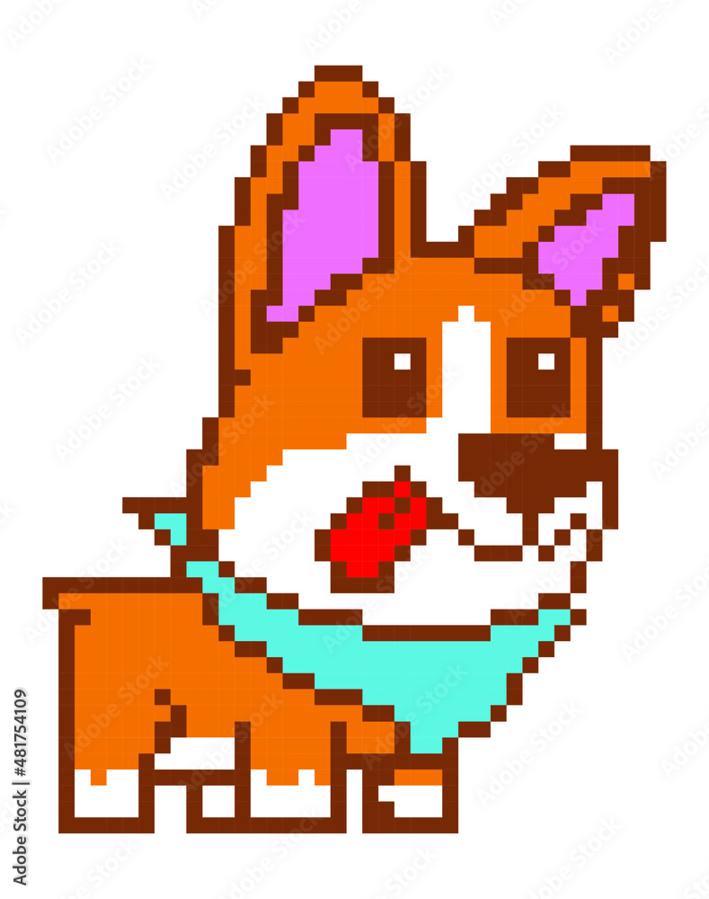 Dog pixel art.