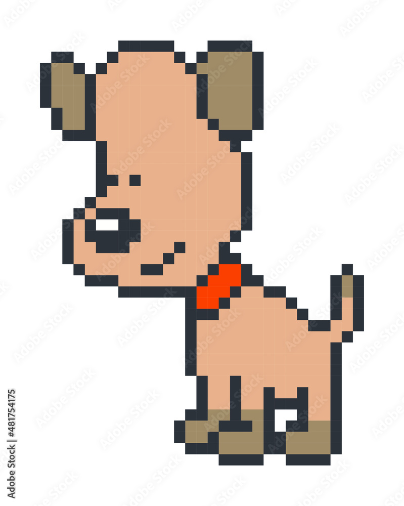 Dog pixel art. Dog pixel art.