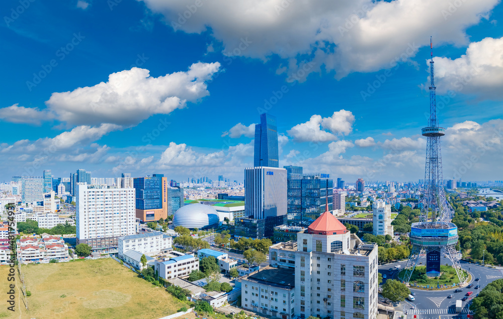 Fototapeta premium Urban environment of Wuzhong District, Suzhou, Jiangsu province