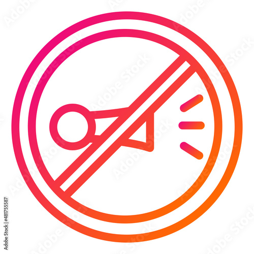 No horn Vector Icon Design Illustration