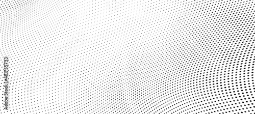 Abstract halftone texture wave monochrome