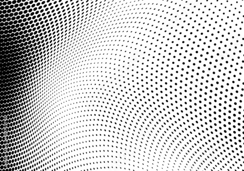 Abstract halftone texture wave monochrome