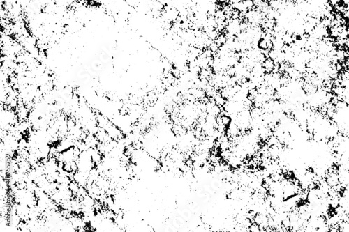Vector grunge background in black and white. Texture covered with dirt, blots, ink