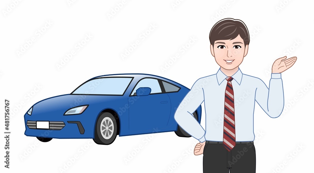 青い車を所有する人 青い車を所有する人