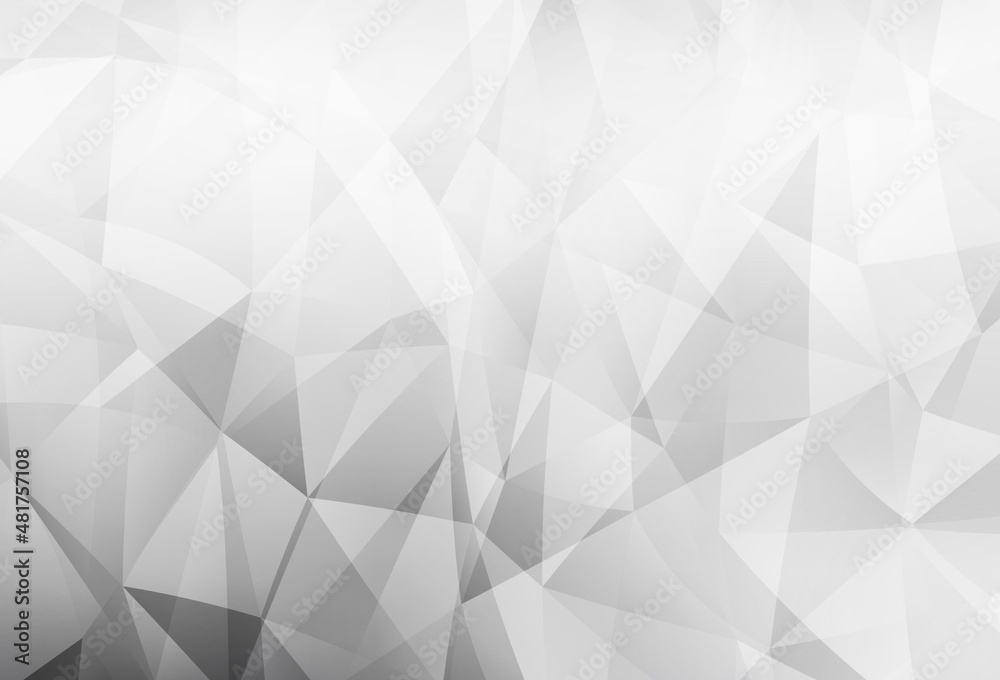 Fototapeta premium Light Gray vector triangle mosaic template.