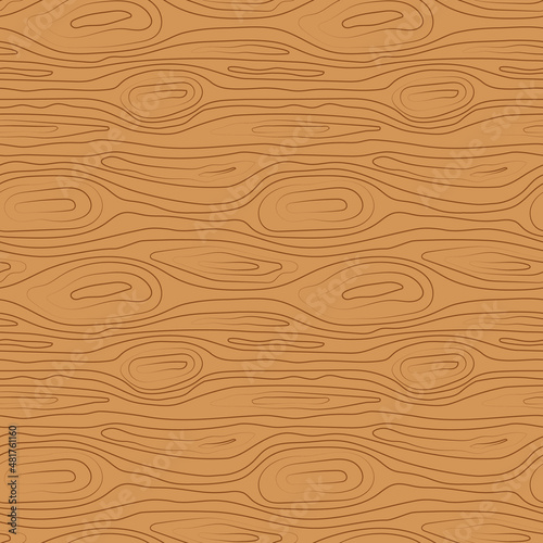 Abstract seamless pattern with wooden surface. Wood texture. Abstract background. Timber surface pattern. Grain texture. Vector illustration.