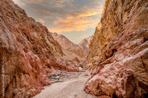 Wishwashi Canyon. Ras Shaitan Nuweiba. Very beautiful sky. Exploring Amazing Egypt. Africa photo