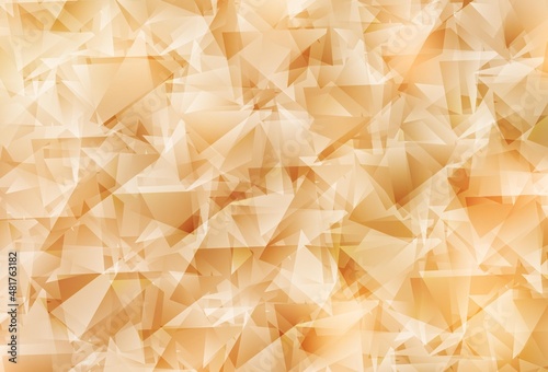 Light Yellow vector polygonal pattern.
