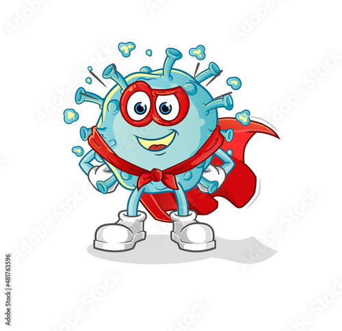 corona virus heroes vector. cartoon character