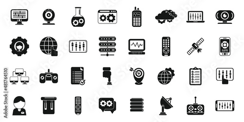 Control icon simple vector. Digital global