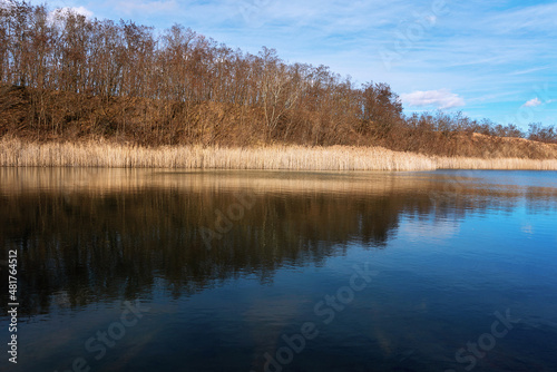 beautiful lake in late autumn
