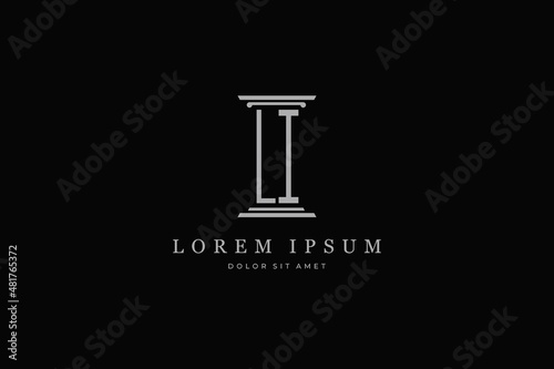 pillar logo icon letter LI minimal design inspiration