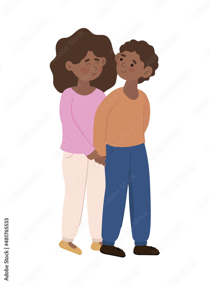 afro american couple