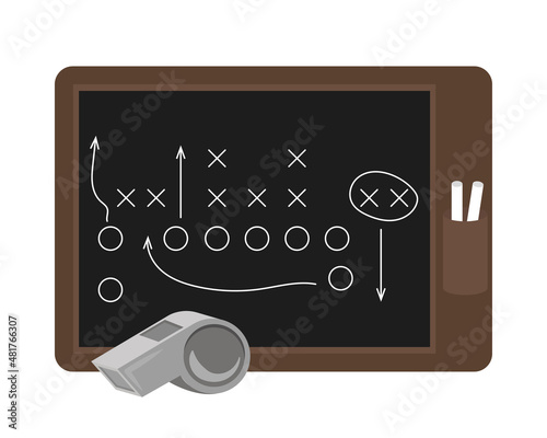 american football strategy and whistle