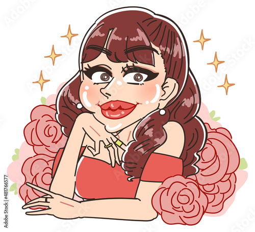 美魔女のイラスト