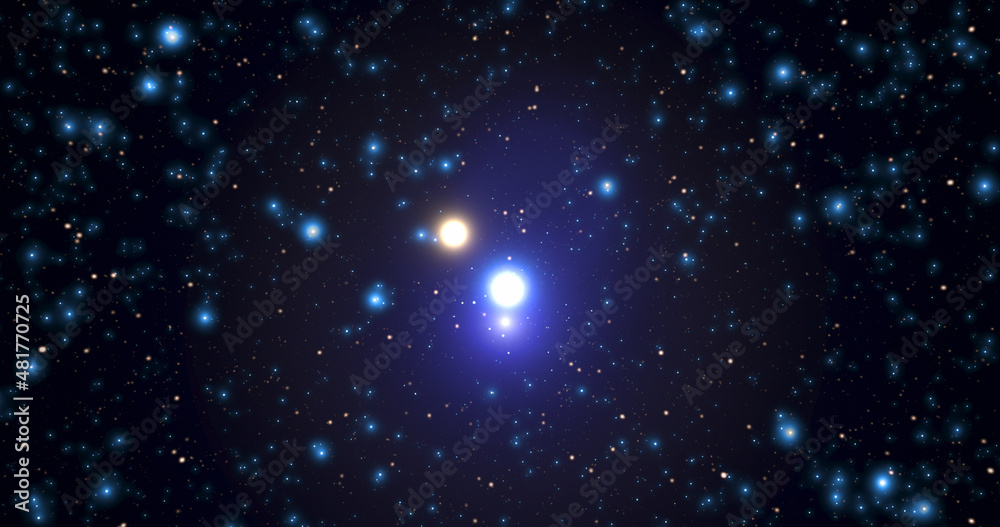 Obraz premium Milky Way stars and starry skies. 3D illustration.