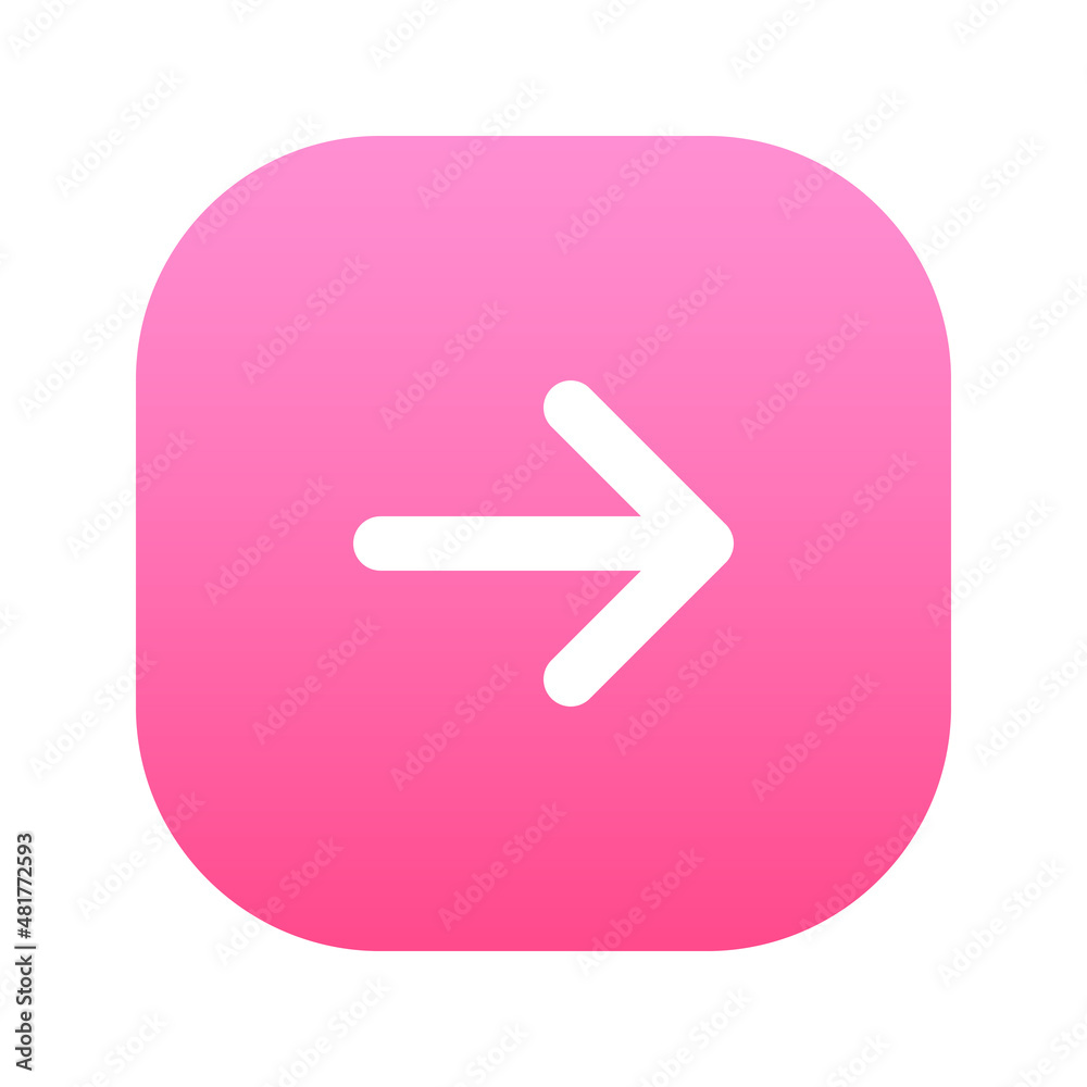 Illustration vector graphic icon of Right Arrow 5. Gradient Style Icon. Vector illustration isolated on white background. Perfect for website or application design. Illustration vector graphic icon of Right Arrow 5. Gradient Style Icon. Vector illustration isolated on white background. Perfect for website or application design.