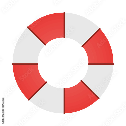lifebuoy icon flat