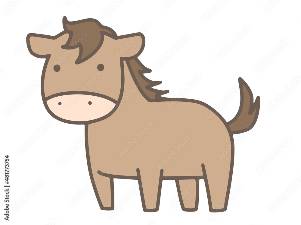 Fototapeta premium 手描きの馬のイラスト