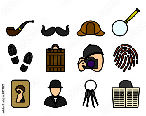 Detective Icon Set