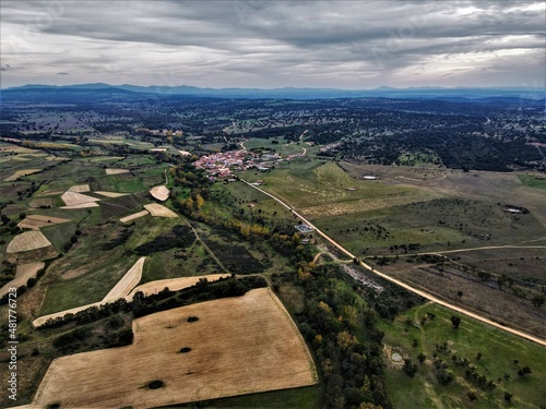 Vista aerea de urbanizacion en España