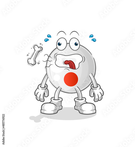 japan flag burp mascot. cartoon vector