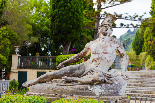 Achilles statue at Achilleon palace, Corfu photo