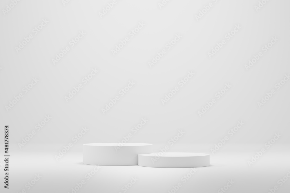 Empty podium or pedestal display on white background Empty podium or pedestal display on white background