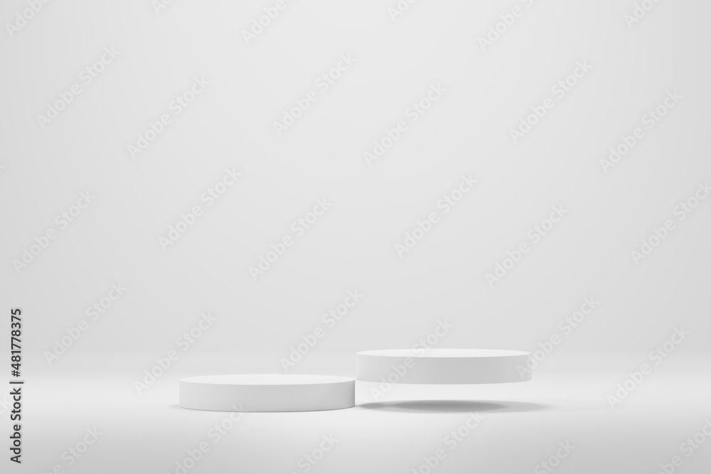 Empty podium or pedestal display on white background Empty podium or pedestal display on white background
