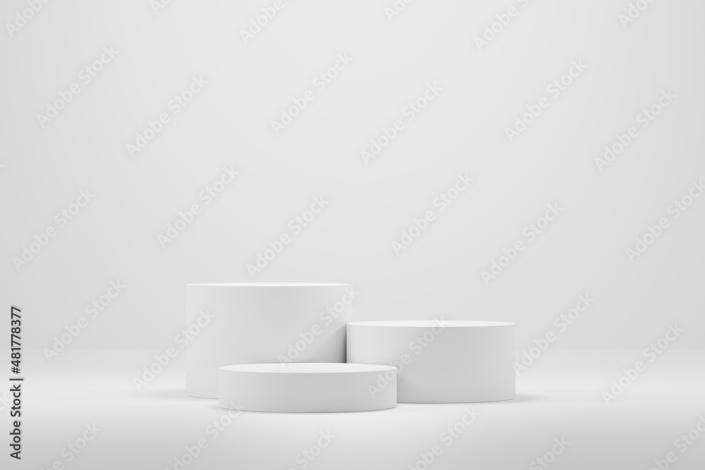 Empty podium or pedestal display on white background Empty podium or pedestal display on white background