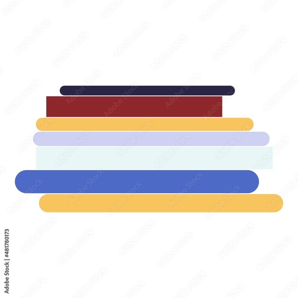 Stack of books icon cartoon vector. School library Stack of books icon cartoon vector. School library