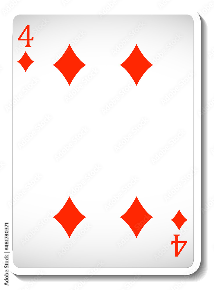 Ace of Diamonds Playing Card Isolated Ace of Diamonds Playing Card Isolated