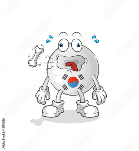 south korea burp mascot. cartoon vector