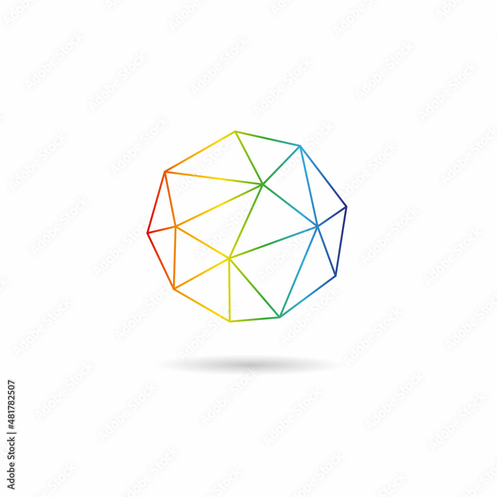 Sphere triangle abstract isolated on a white backgrounds, vector illustration Sphere triangle abstract isolated on a white backgrounds, vector illustration