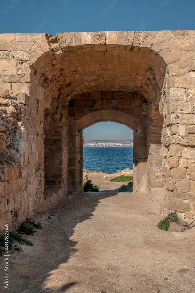 West gate of the walled enclosure of the old island of Tabarca, in the Spanish Mediterranean, in front of Santa Pola, Alicante