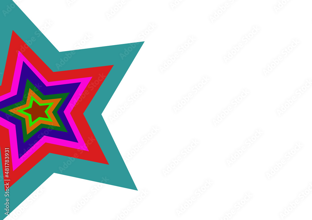 Intertwined colored stars, background image Intertwined colored stars, background image