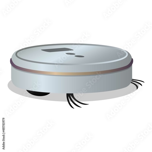 Robot vacuum cleaner icon cartoon vector. Automatic clean