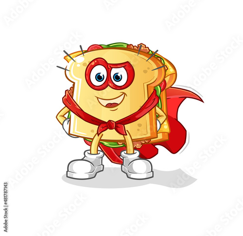 sandwich heroes vector. cartoon character