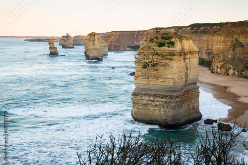 Morning view of the Twelve Apostles in Port Campbell National Park, Australia
