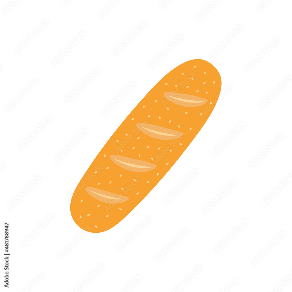 cartoon bread isolated on white, vector illustration cartoon bread isolated on white, vector illustration