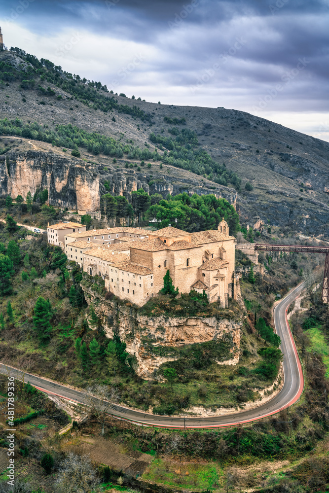 aerial view of the monastery of San Pablo in Cuenca Spain.