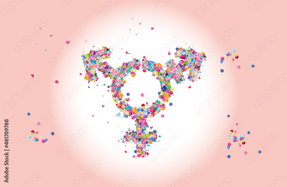colorful gender symbol 