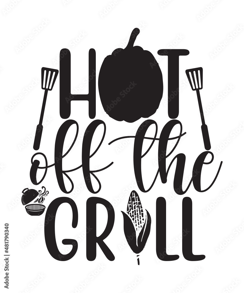 Barbecue Grill Bundle SVG Cut Files, Vector Printable Clipart, Funny ...