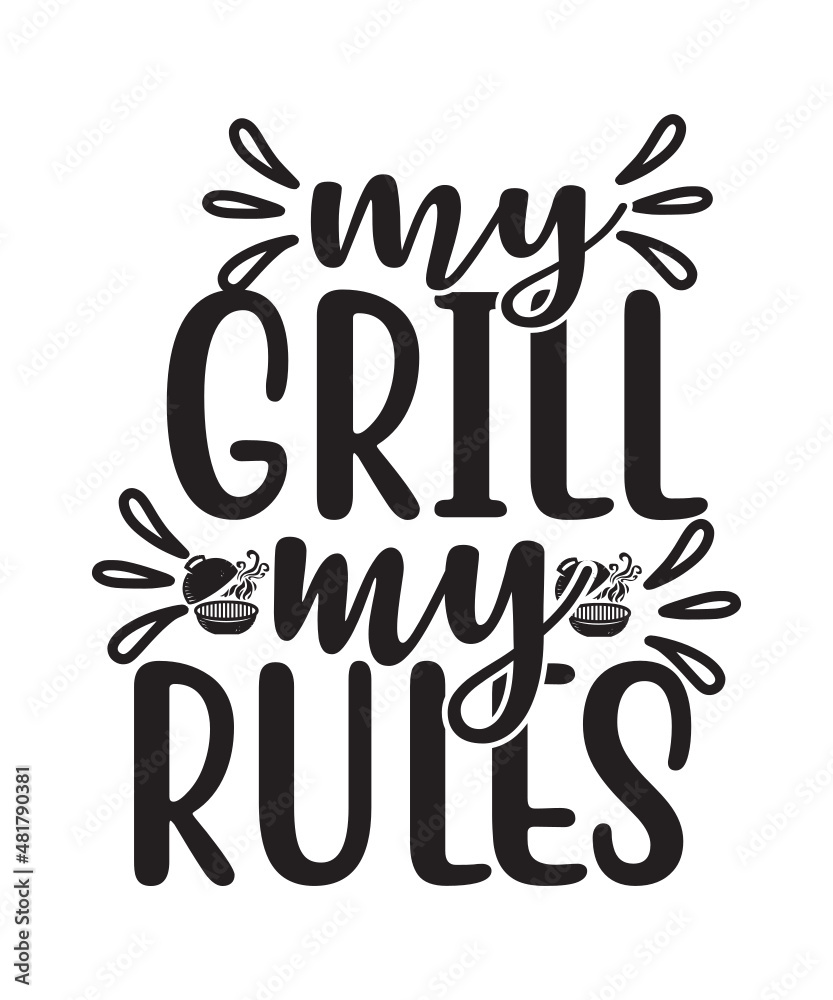 Barbecue Grill Bundle SVG Cut Files, Vector Printable Clipart, Funny ...